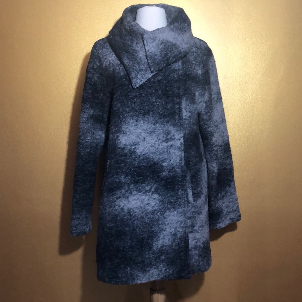 Nanette Lepore Grey Wool shawl collar swing coat single button closure Size XL - Picture 3 of 12